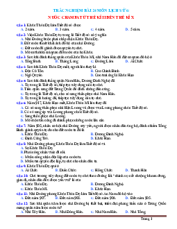 Trắc nghiệm Sử 6 Bài 24: Nước Champa từ Thế Kỷ 2 đến Thế Kỷ 10 (có đáp án)