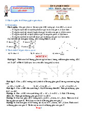 Phiếu Bài Tập Toán 9 Bài Tỉ Số Lượng Giác Góc Nhọn