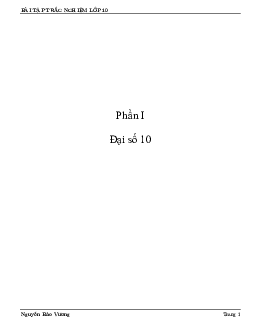 Bài tập trắc nghiệm Toán 10 có đáp án – Nguyễn Bảo Vương