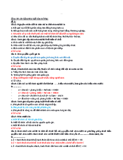 Câu hỏi ôn tập Pháp luật đại cương (Có đáp án)