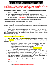 Lý thuyết ôn tập - Kinh tế chính trị | Đại Học Hà Nội