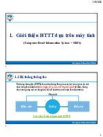 Bài giảng hệ thống thông tin quản lý: Giới thiệu HTTT dựa trên máy tính | Trường Đại học Kinh tế Quốc Dân