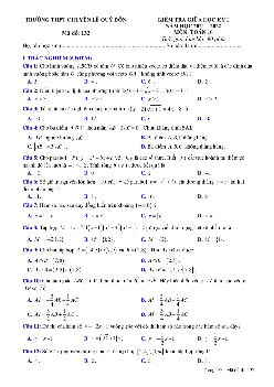 Đề giữa kỳ 1 Toán 10 năm 2021 – 2022 trường chuyên Lê Quý Đôn – Khánh Hòa