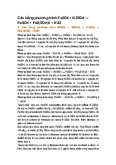 Cân bằng phương trình Fe3O4 + H2SO4 → FeSO4 + Fe2(SO4)3 + H2O