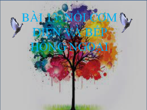 Bài 13. Nồi cơm điện và bếp hồng ngoại | Bài giảng PowerPoint Công nghệ 6 | Cánh diều