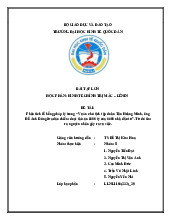 Phân tích án kinh tế Tân Hoàng Minh - Kinh tế Chính trị Mác-Lê Nin (KTCT01) | Đại học kinh tế quốc dân NEU