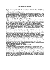 Đề cương ôn tập môn Xã hội học đại cương | Trường Đại học Văn hóa Hà Nội