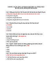 Câu hỏi trắc  nghiệm LSĐ/ Trường đại học Nguyễn Tất Thành