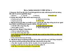 Ngân hàng câu hỏi trắc nghiệm về hành vi tiêu dùng của khách hàng | Đại học Văn Lang