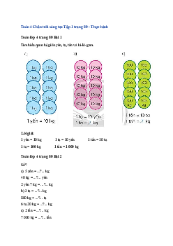 Toán lớp 4 trang 80, 81 Bài 36: Yến, tạ, tấn Chân trời sáng tạo