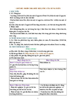 Giáo án dạy thêm Toán 6 sách Cánh diều Chủ đề 2