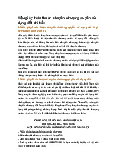 Mẫu giấy thỏa thuận chuyển nhượng quyền sử dụng đất chi tiết