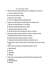 Câu hỏi thi trắc nghiệm môn LSĐ