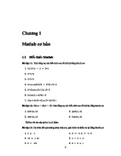 Bài thực hành số 1: Matlab cơ bản Matlab cơ bản - Bài giảng Phương pháp tính và matlab CTTT | Trường Đại học Bách khoa Hà Nội