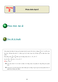 Các dạng bài tập phân thức đại số