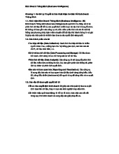 Kinh Doanh Thông Minh: Cơ Sở Lý Thuyết và Ứng Dụng BI