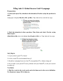 Giải Unit 9 Language | Tiếng Anh 11 Global Success