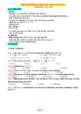 Đề Cương Ôn Tâp Học Kỳ 1 Toán 6 Chân Trời Sáng tạo 2025-2026