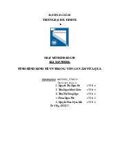 BÀI TẬP NHÓM:  TÌNH HÌNH KINH TẾ VN TRONG VÒNG 5 NĂM VỪA QUA
