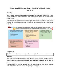 Giải Tiếng Anh 11 Workbook Unit 6 Review | Smart World