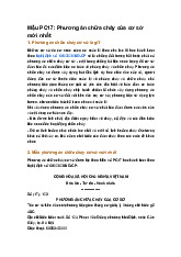 Mẫu PC17: Phương án chữa cháy của cơ sở mới nhất