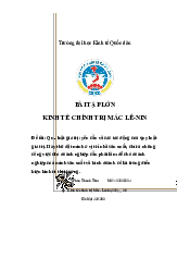 Bài tập lớn ktct - quy luật giá trị| Đại học Kinh tế Quốc Dân