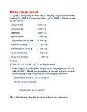 bài tập chi phí sản xuất | Đại học Kinh tế Thành phố Hồ Chí Minh