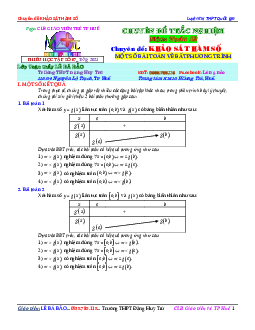 Biện luận nghiệm của bất phương trình dựa vào bảng biến thiên hoặc đồ thị hàm số Toán 12
