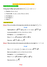 Các Dạng Toán Bài Ba Đường Cônic Lớp 10 Có Lời Giải Chi Tiết