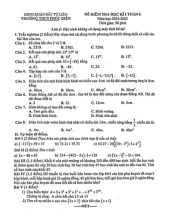 Đề học kì 1 Toán 6 năm 2024 – 2025 trường THCS Phúc Diễn – Hà Nội