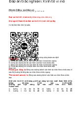 Đáp án trắc  nghiệm môn Kinh tế vi mô | Trường Đại học Kinh Tế Quốc Dân