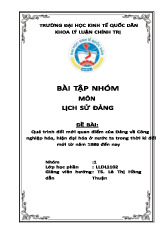 Quá trình đổi mới quan điểm của Đảng về Công nghiệp hóa, hiện đại hóa ở nước ta trong thời kì đổi mới từ năm 1986 đến nay | Bài tập nhóm môn Lịch sử đảng cộng sản Việt Nam