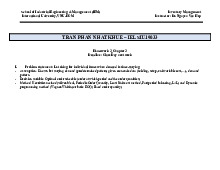 Homework 3 Môn Inventory Management | Trường Đại học Quốc tế, Đại học Quốc gia Thành phố Hồ Chí Minh