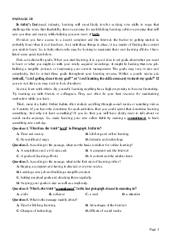 PASSAGE 30_Theme 2. Education (Giáo dục)