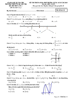 Đề thi thử THPTQG 2019 môn Toán lần 1 trường THPT TX Quảng Trị