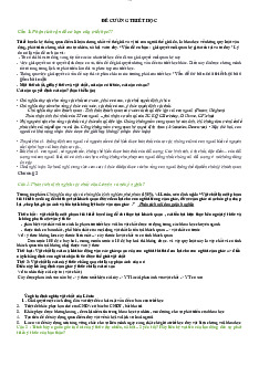 Đề Cương Môn Triết học Mác-Lênin | Đại học Sư Phạm Hà Nội