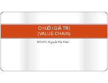 Chuỗi giá trị_PGS.TS. Nguyễn Thị Thảo| Bài giảng Quản lý chất lượng toàn diện chuỗi cung ứng TP| Trường Đại học Bách Khoa Hà Nội