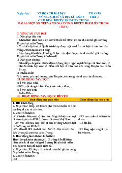 Giáo án Lịch sử và địa lí lớp 4 Tuần 19 | Chân trời sáng tạo