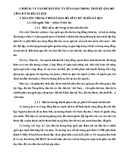 Chương VI: Vấn đề dân tộc và tôn giáo trong thời kỳ quá độ lên chủ nghĩa xã hội