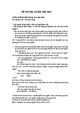 Đề cương Môn Lý luận Văn học | Đại học Sư Phạm Hà Nội