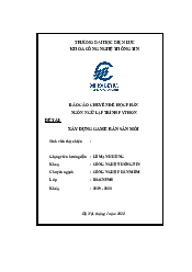 Báo cáo ngôn ngữ lập trình Python - Công nghệ thông tin | Trường đại học Điện Lực