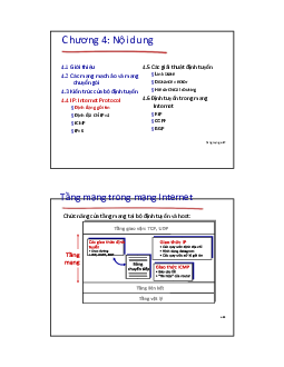 Slide bài giảng môn Mạng máy tính nội dung chương 4 phần 2 | Học viện Công nghệ Bưu chính Viễn thông