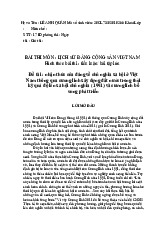 Tiểu luận Lịch sử Đảng Cộng sản Việt Nam: Nhận thức về CNXH giai đoạn 1991-2011 | Đại học Kinh tế kỹ thuật công nghiệp