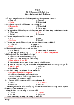 Bài tập trắc nghiệm Sinh học lớp 10 cả năm theo từng bài (có đáp án)