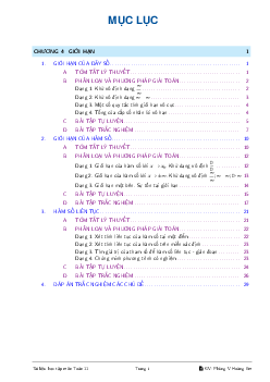 Lý thuyết và bài tập chuyên đề giới hạn – Phùng Hoàng Em