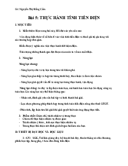 Giáo án Toán 7 Chương 1 Bài 5: Hoạt động thực hành và trải nghiệm sách Chân trời sáng tạo