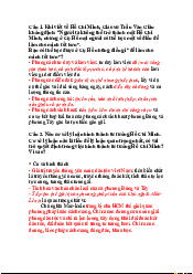 Đề cương trắc nghiệm + tự luận môn Tư tưởng Hồ Chí Minh | Học viện Chính sách và Phát triển