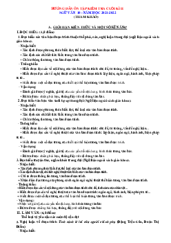 Đề cương ôn tập môn văn 10 HK2 năm 2022 tham khảo