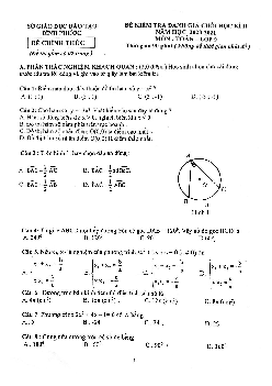 Đề thi cuối học kì 2 Toán 9 năm 2020 – 2021 sở GD&ĐT Bình Phước