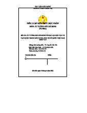 Tiểu luận PLT06A về Tư tưởng HCM về Độc lập Dân tộc và Thực tiễn VN hiện nay